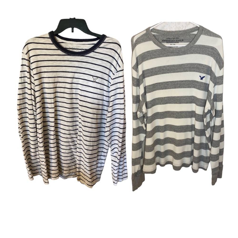 3 American Eagle Outfitters Striped Shirts XXL